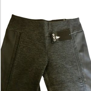 NWT EAKA Faux Leather Trim Pants.  Size 6